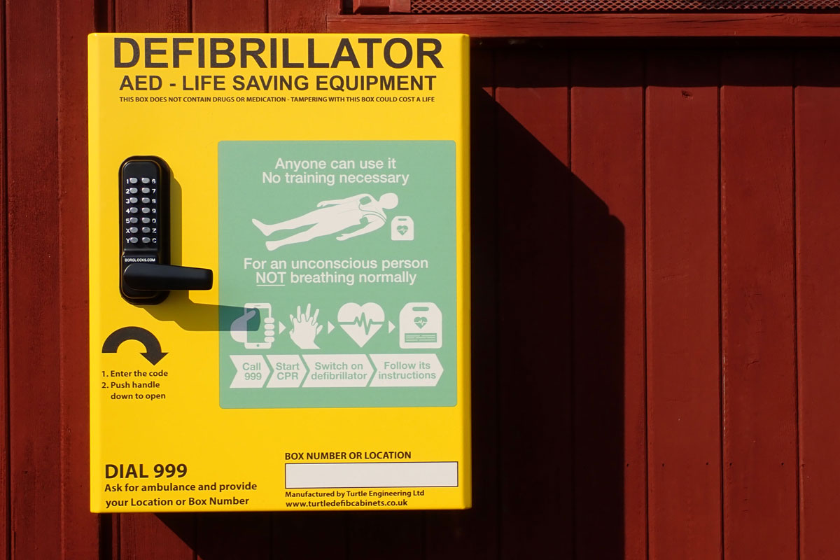 defibrillator at Mayfield Recreational Association